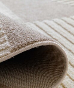 Tapis scandinave - Ridge Sora crème/beige - close up