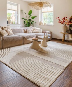 Tapis scandinave - Ridge Sora crème/beige - sfeer