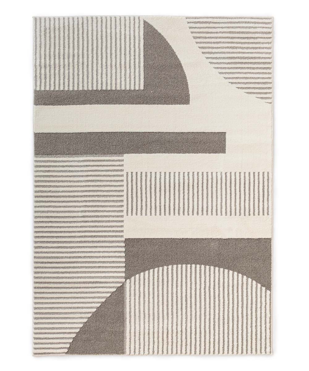 Tapis scandinave - Ridge Sora crème/gris - overzicht Tapis scandinave - Ridge Sora crème/gris - overzicht