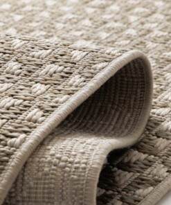 Tapis de balcon aspect jute - Alvra Dot beige - close up