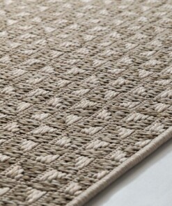 Tapis de balcon aspect jute - Alvra Dot beige - close up, thumbnail
