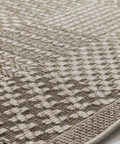 Tapis de balcon aspect jute - Alvra Tile beige - close up