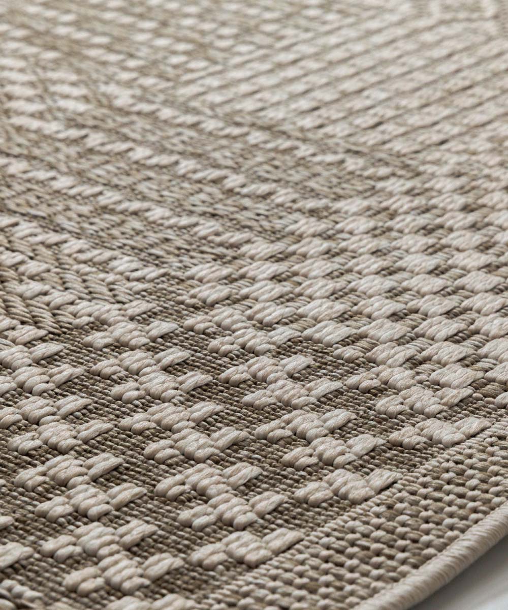Tapis de balcon aspect jute - Alvra Tile beige - close up Tapis de balcon aspect jute - Alvra Tile beige - close up