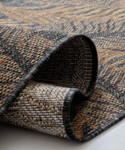 Tapis de balcon jute - Borealis noir/beige - close up, thumbnail