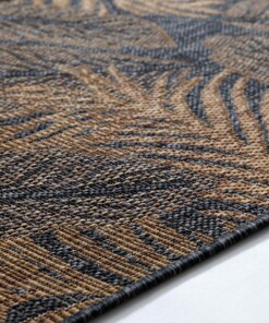 Tapis de balcon jute - Borealis noir/beige - close up