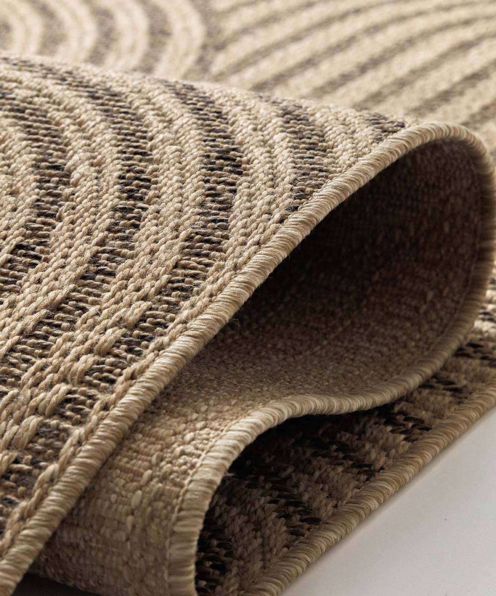 Tapis de balcon aspect jute - Cana Circo beige - close up Tapis de balcon aspect jute - Cana Circo beige - close up