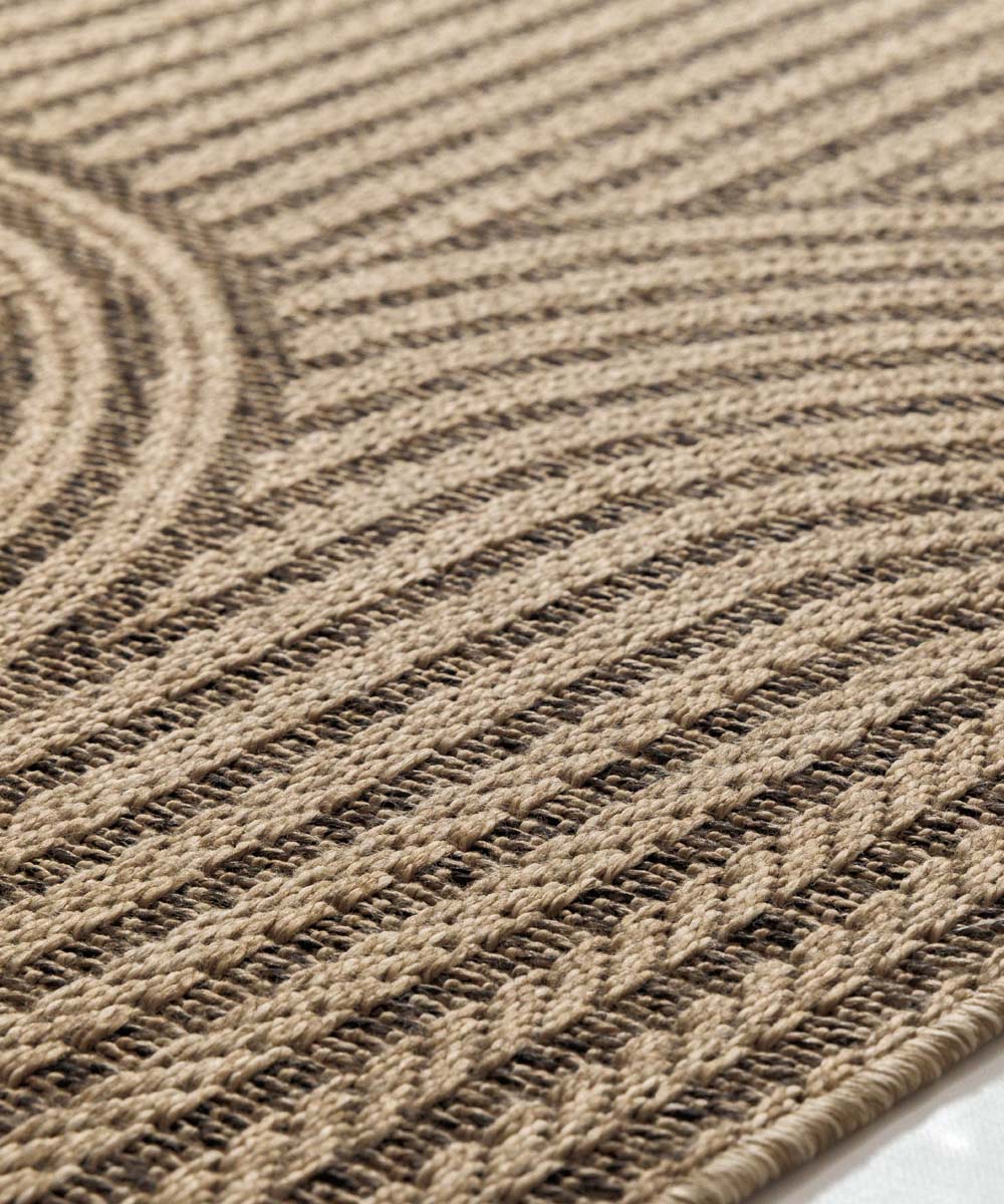 Tapis de balcon aspect jute - Cana Circo beige - close up Tapis de balcon aspect jute - Cana Circo beige - close up