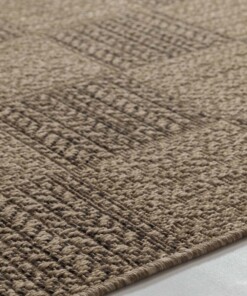 Tapis de balcon aspect jute - Cana Quadro beige - close up
