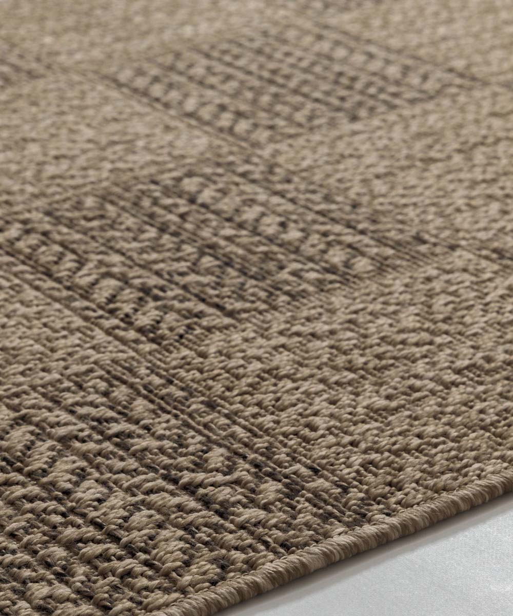 Tapis de balcon aspect jute - Cana Quadro beige - close up Tapis de balcon aspect jute - Cana Quadro beige - close up