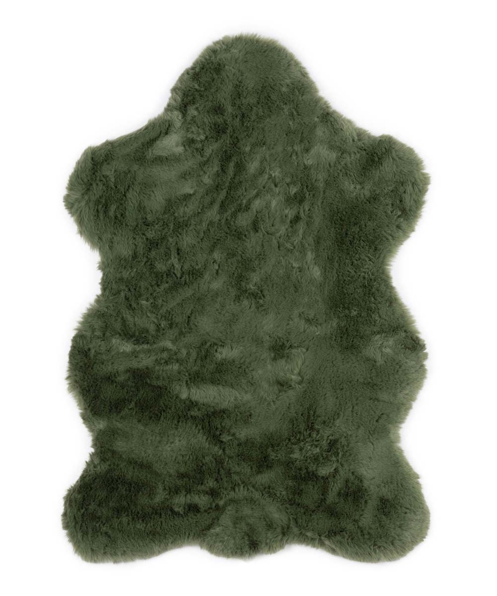 Tapis enfant mouton moelleux - Fluffy vert olive - overzicht Tapis enfant mouton moelleux - Fluffy vert olive - overzicht