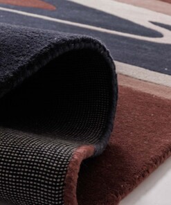 Tapis moderne - Skulptur Canyon rouge/bleu - close up