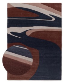 Tapis moderne - Skulptur Canyon rouge/bleu - overzicht, thumbnail