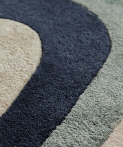 Tapis moderne - Skulptur Flow multicolore - close up, thumbnail Tapis moderne - Skulptur Flow multicolore - close up, thumbnail