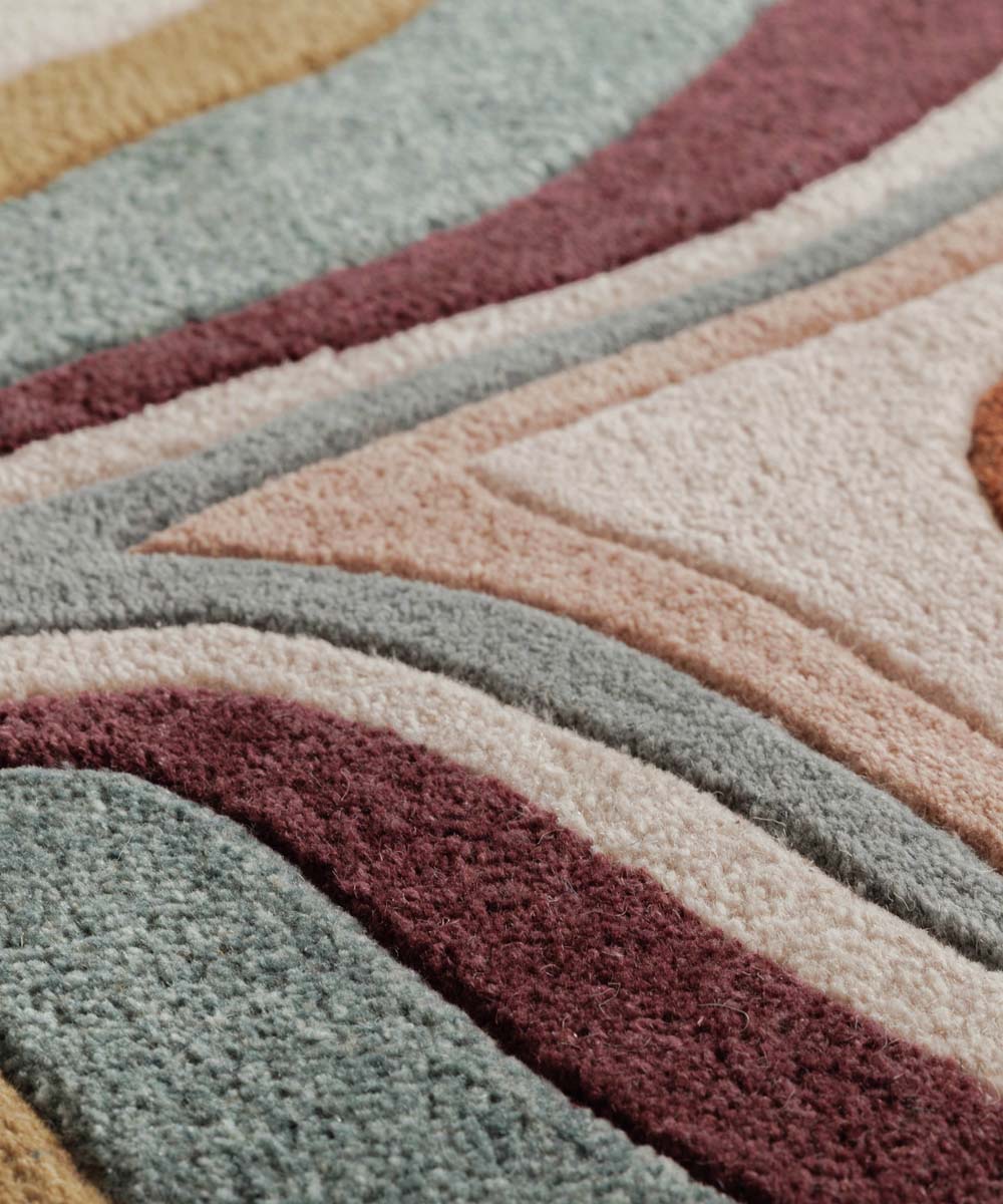 Tapis moderne - Skulptur Flow multicolore - close up Tapis moderne - Skulptur Flow multicolore - close up