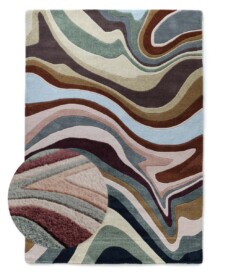 Tapis moderne - Skulptur Flow multicolore - overzicht, thumbnail