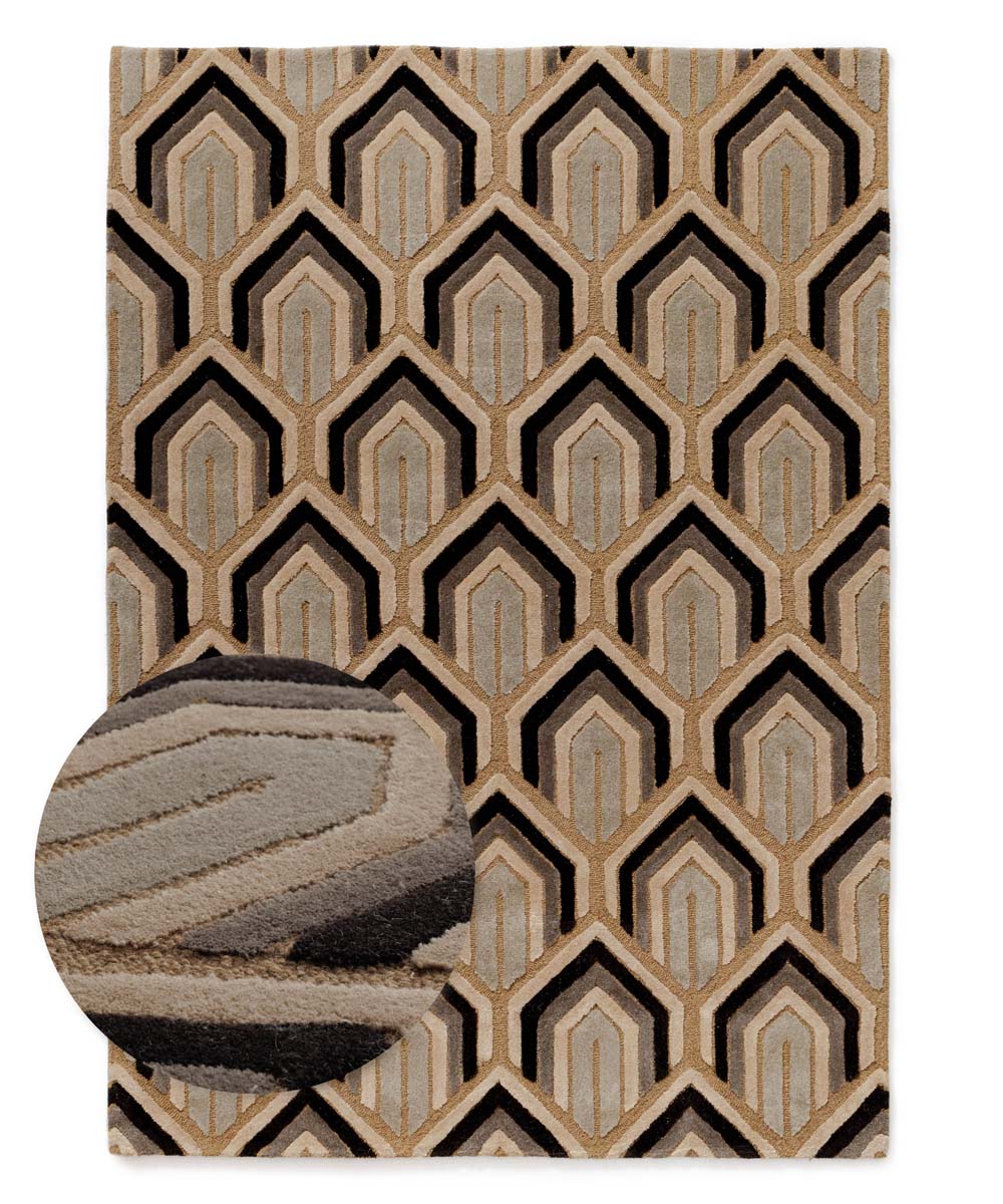 Tapis moderne - Skulptur ocre - overzicht Tapis moderne - Skulptur ocre - overzicht