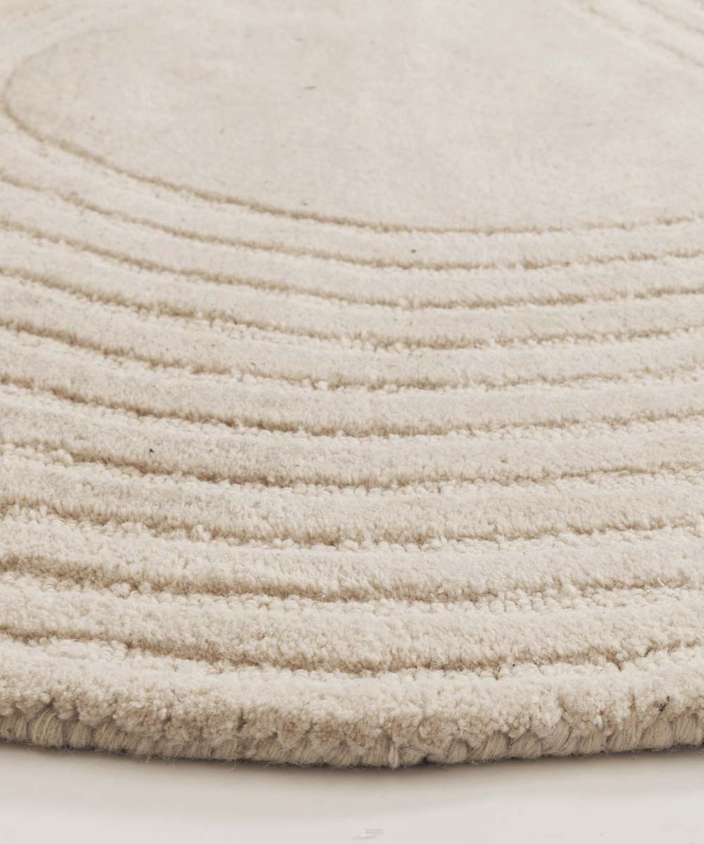 Tapis design organique - Balans Flow ivoire - close up Tapis design organique - Balans Flow ivoire - close up