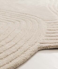 Tapis design organique - Balans Flow ivoire - close up