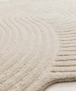 Tapis design organique - Balans Infinity ivoire - close up, thumbnail Tapis design organique - Balans Infinity ivoire - close up, thumbnail