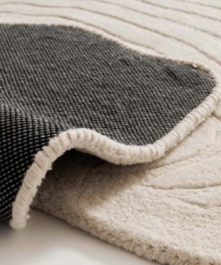 Tapis design organique - Balans Oyster ivoire - close up