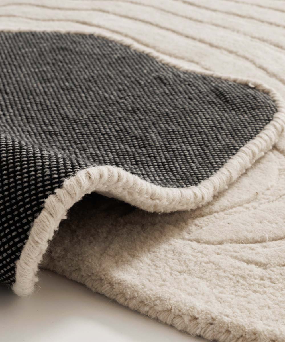 Tapis design organique - Balans Oyster ivoire - close up Tapis design organique - Balans Oyster ivoire - close up