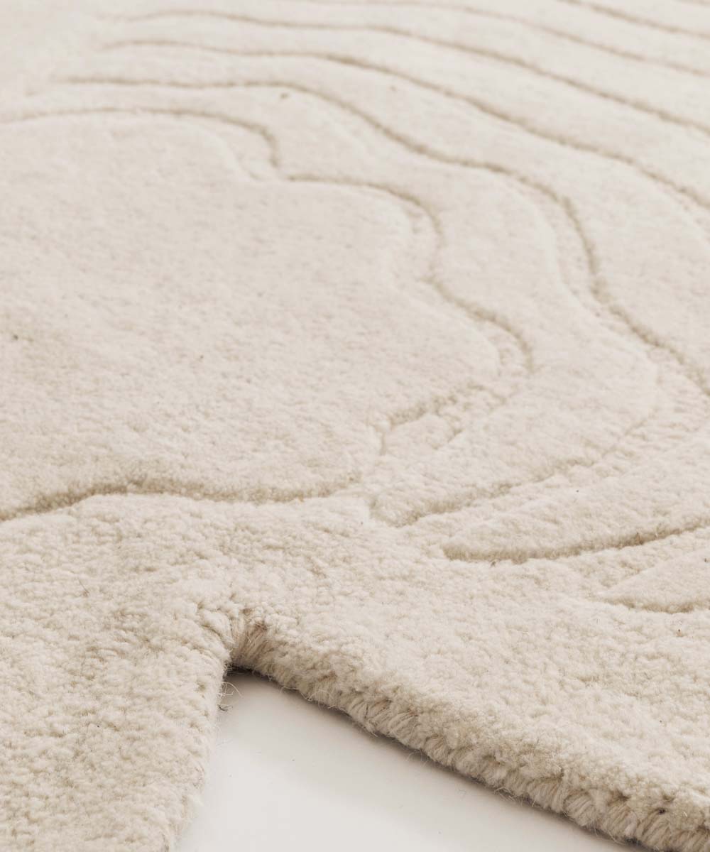 Tapis design organique - Balans Oyster ivoire - close up Tapis design organique - Balans Oyster ivoire - close up