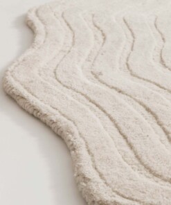 Tapis design organique - Balans Oyster ivoire - close up, thumbnail Tapis design organique - Balans Oyster ivoire - close up, thumbnail