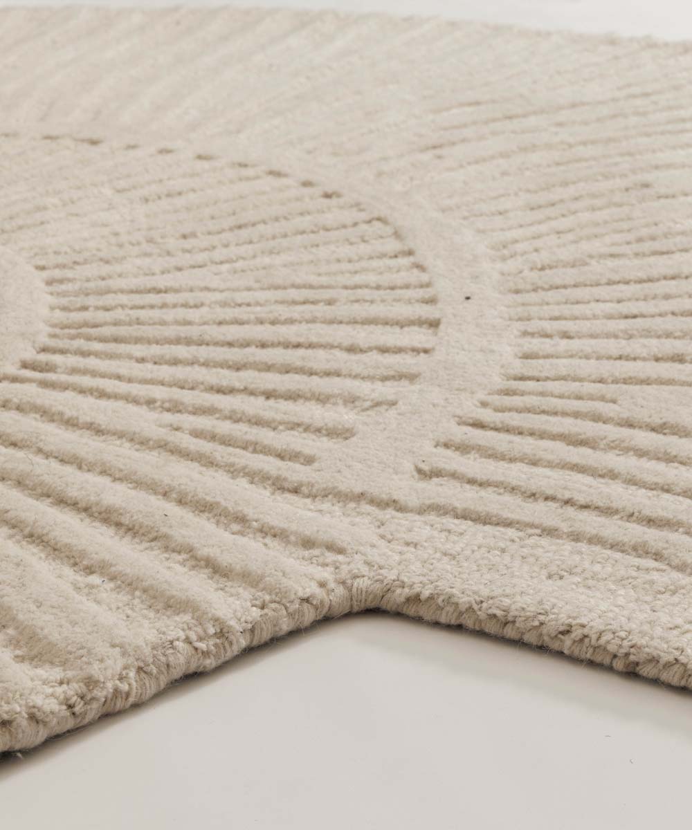 Tapis design organique - Balans Shell ivoire - close up Tapis design organique - Balans Shell ivoire - close up