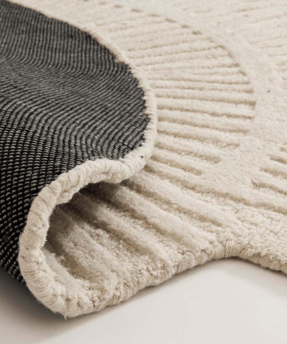 Tapis design organique - Balans Shell ivoire - close up Tapis design organique - Balans Shell ivoire - close up