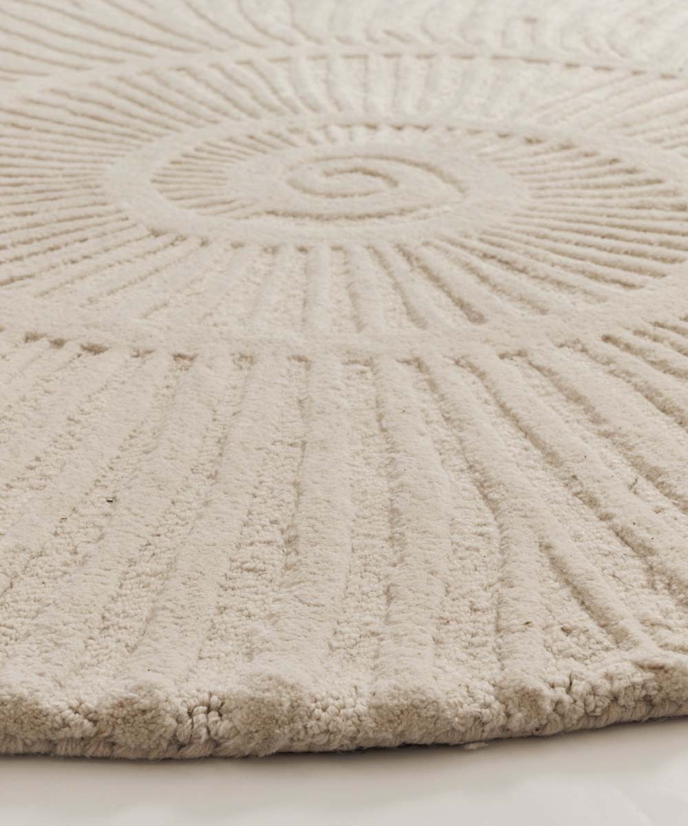 Tapis design organique - Balans Shell ivoire - close up Tapis design organique - Balans Shell ivoire - close up