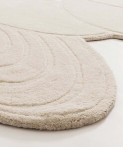 Tapis design organique - Balans Stone ivoire - close up