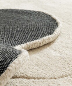 Tapis design organique - Balans Swirl ivoire - close up