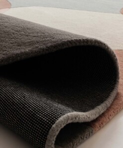 Tapis en laine organique - Dune abricot - close up, thumbnail