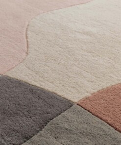 Tapis en laine - Dune abricot - close up