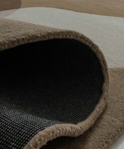 Tapis en laine organique - Dune beige - close up, thumbnail
