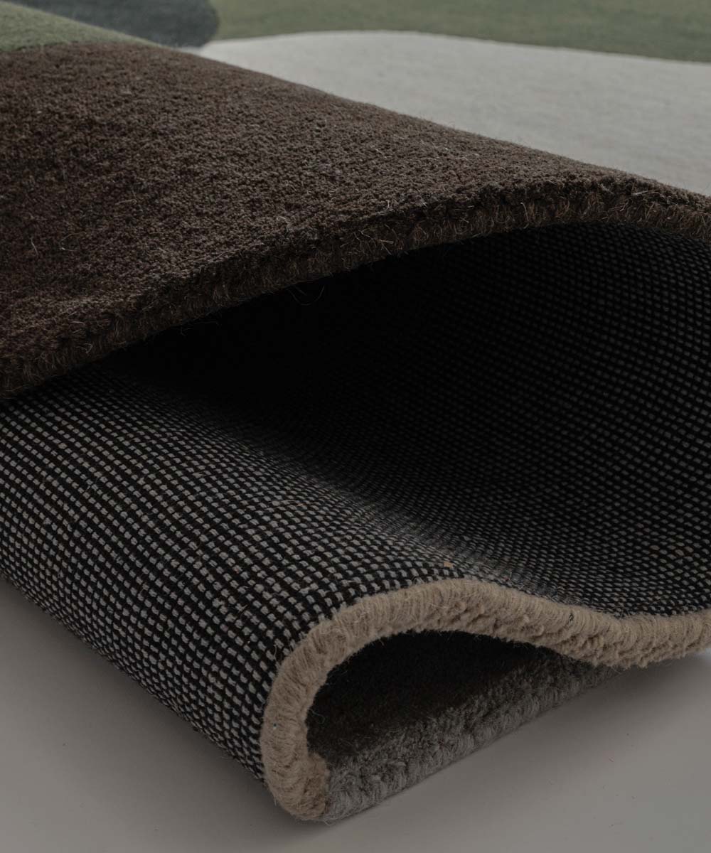 Tapis en laine organique - Dune vert - close up Tapis en laine organique - Dune vert - close up