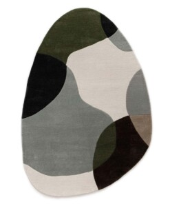 Tapis en laine organique - Dune vert - overzicht