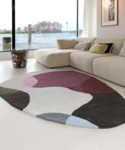 Tapis en laine organique - Dune violet - sfeer