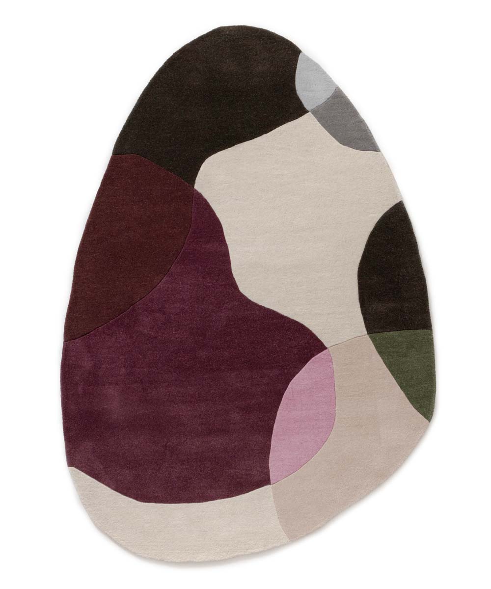 Tapis en laine organique - Dune violet - overzicht Tapis en laine organique - Dune violet - overzicht