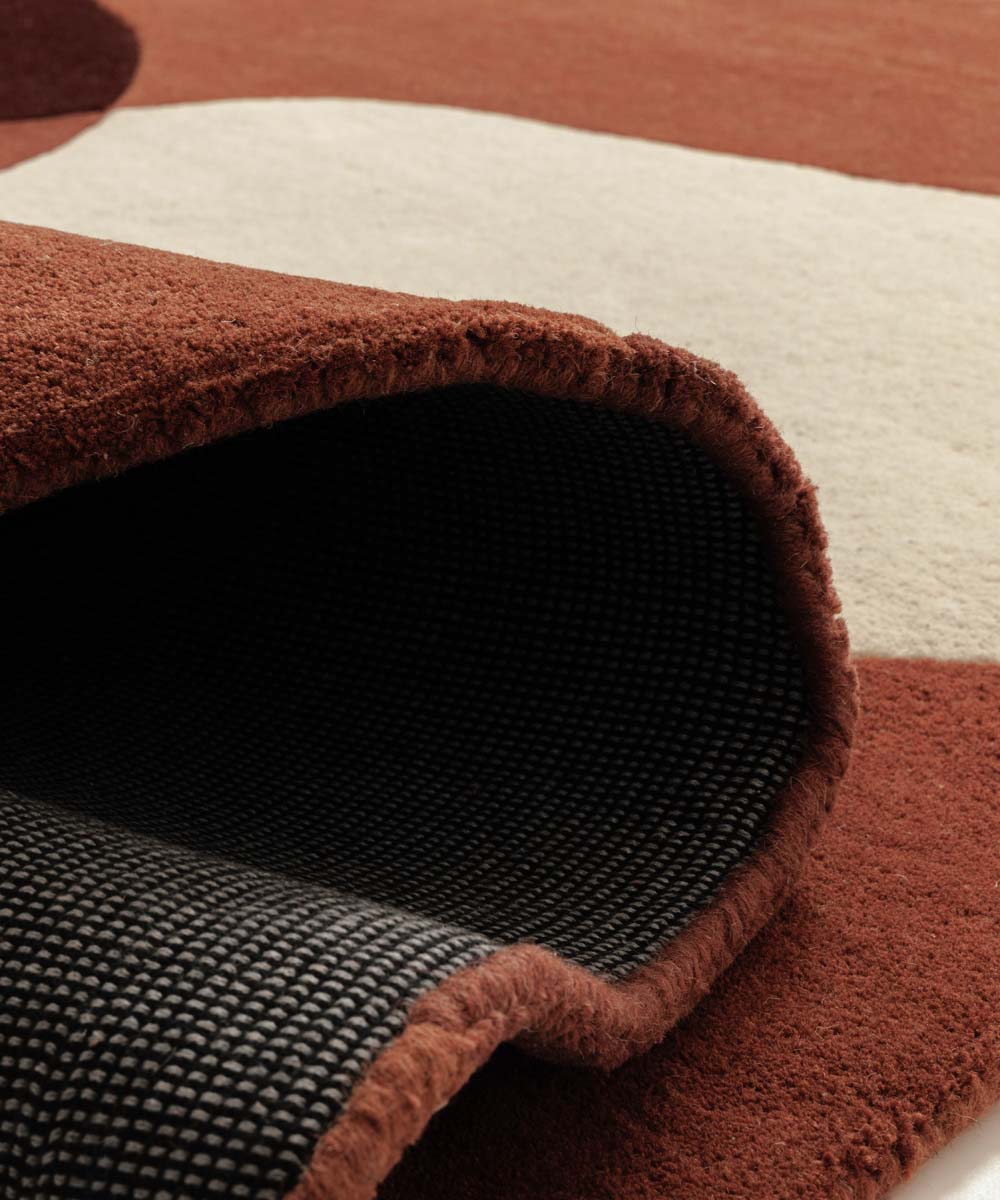 Tapis en laine organique - Dune terre cuite - close up Tapis en laine organique - Dune terre cuite - close up