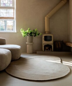 Tapis en laine organique - Flyt Pebble beige - sfeer