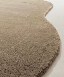 Tapis en laine organique - Flyt Pebble beige - close up