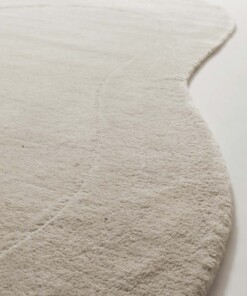 Tapis en laine organique - Flyt Pebble ivoire - close up
