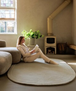 Tapis en laine organique - Flyt ivoire - sfeer