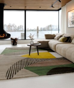 Tapis rétro - Skulptur Eye vert - sfeer