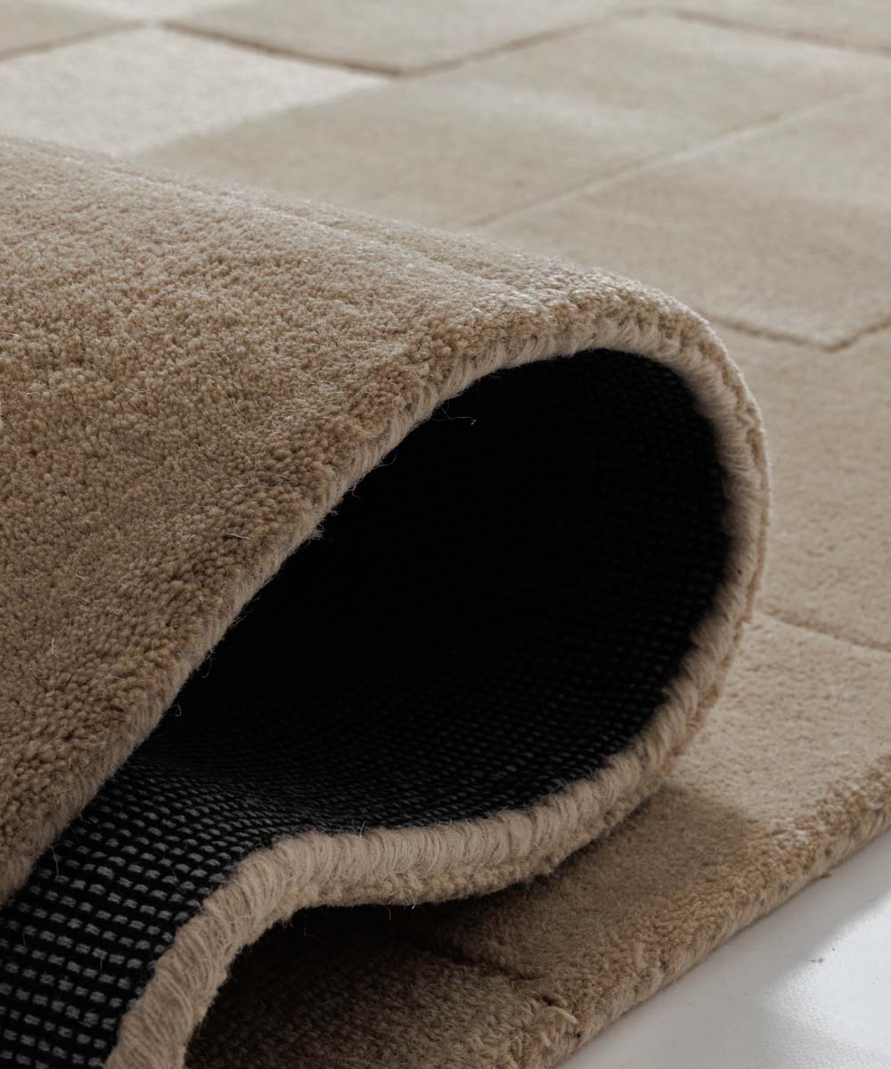 Tapis rétro - Summit Check beige - close up Tapis rétro - Summit Check beige - close up