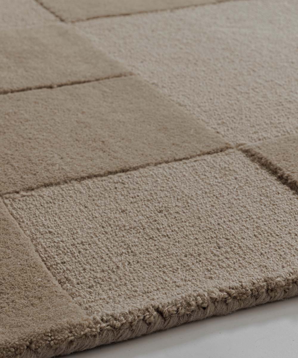 Tapis rétro - Summit Check beige - close up Tapis rétro - Summit Check beige - close up