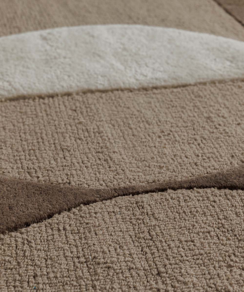 Tapis rétro - Summit Circles beige - close up Tapis rétro - Summit Circles beige - close up