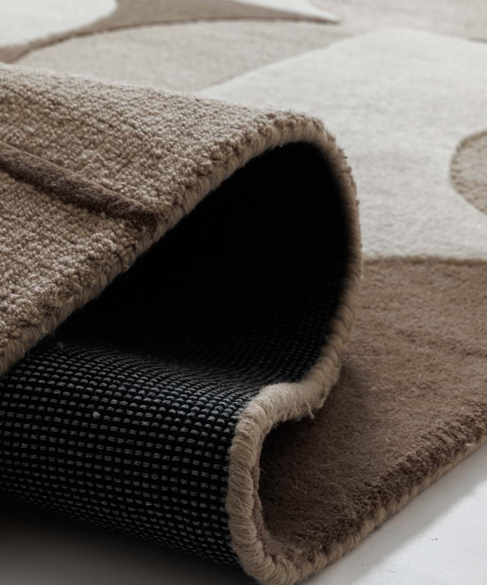 Tapis rétro - Summit Circles beige - close up Tapis rétro - Summit Circles beige - close up