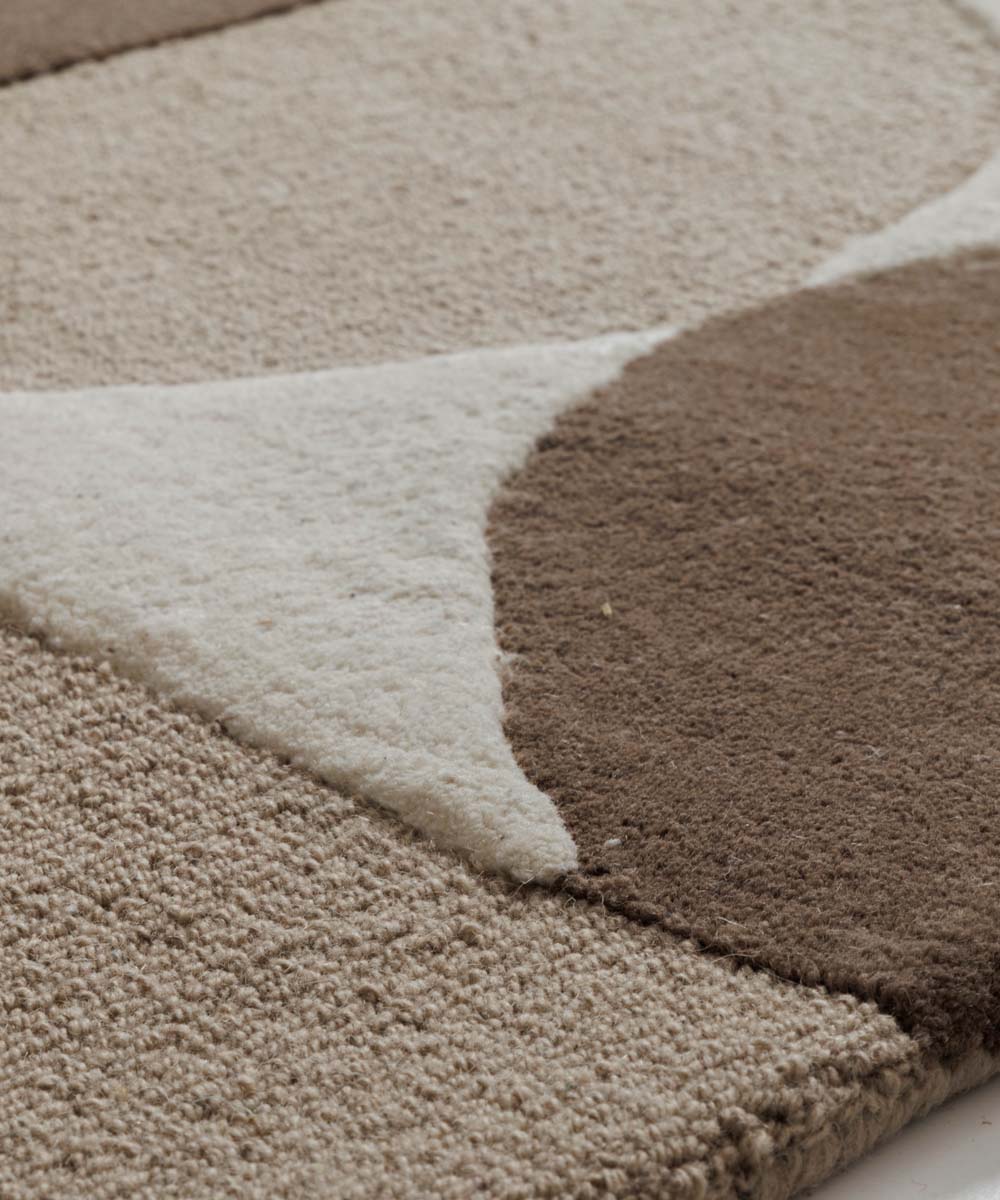 Tapis rétro - Summit Circles beige - close up Tapis rétro - Summit Circles beige - close up